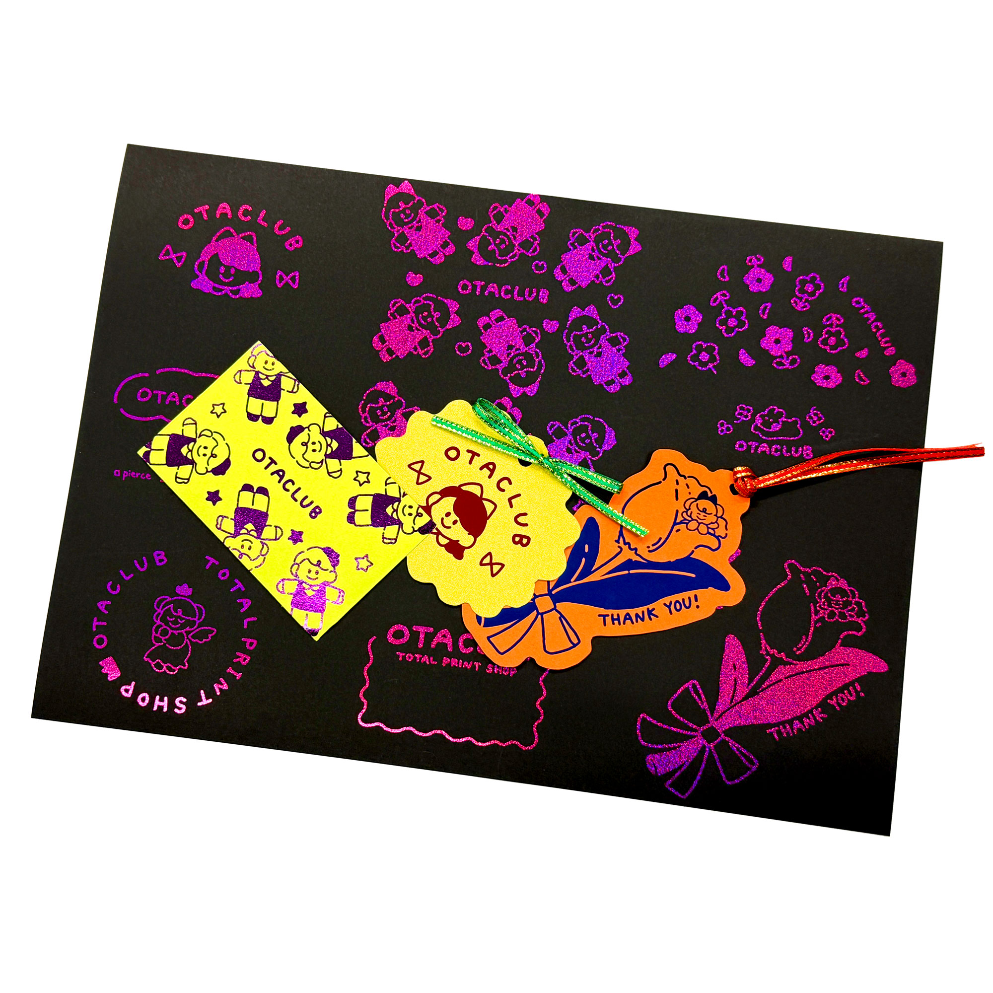 ペラ印刷-全面箔印刷