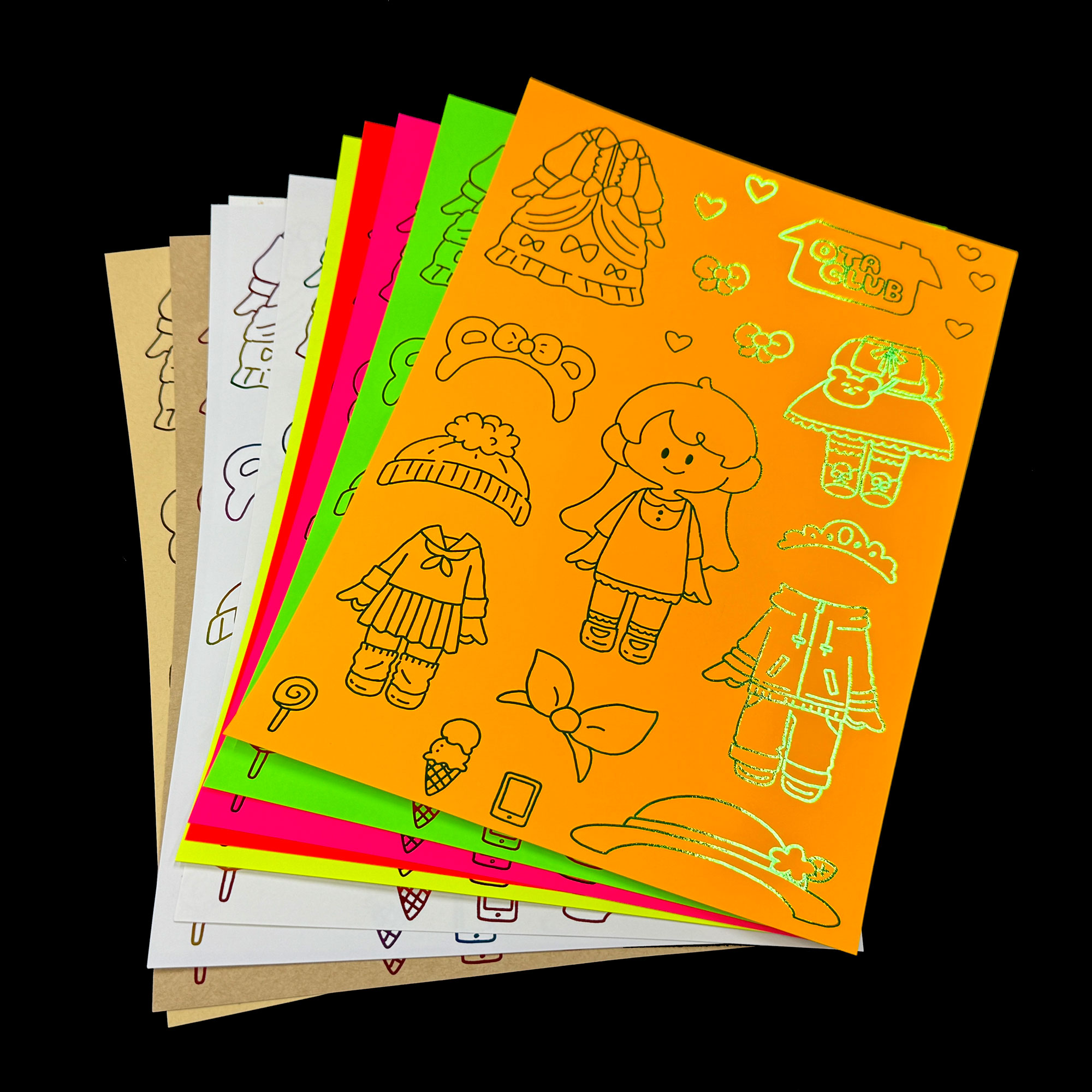 全面箔セルフカットシール