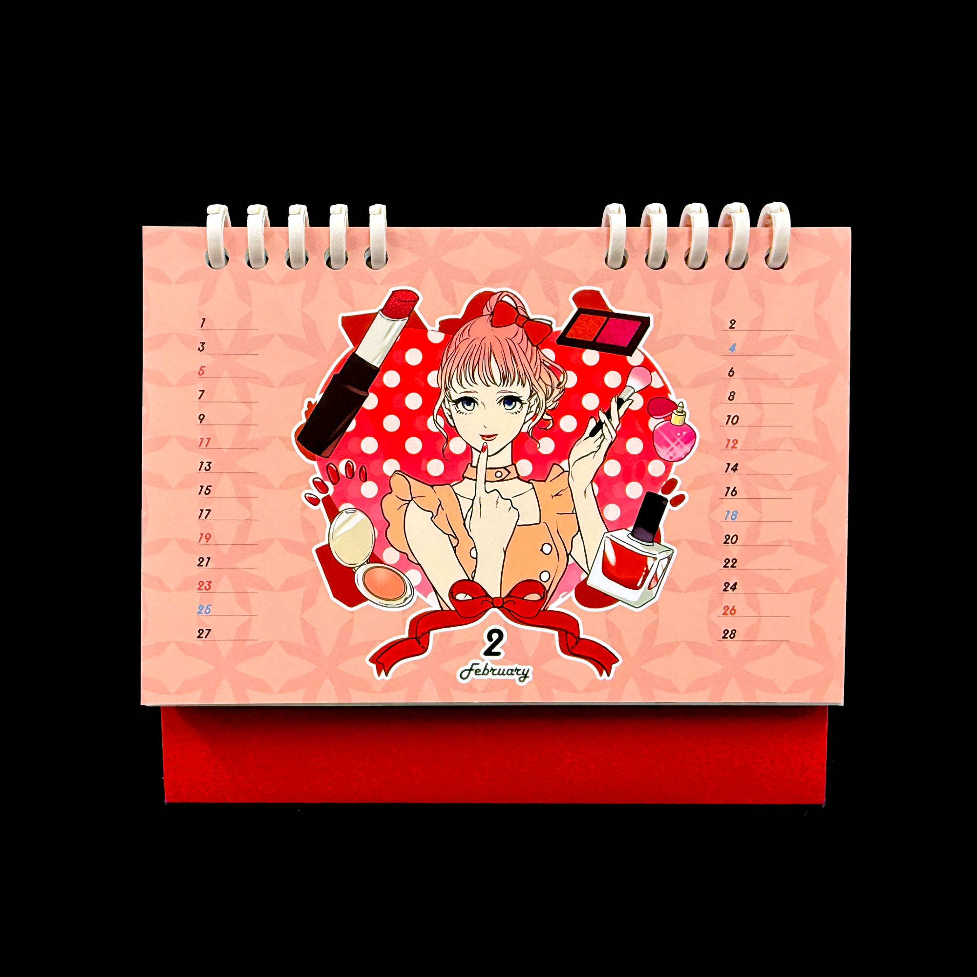 紙リング製組み立て式卓上カレンダー