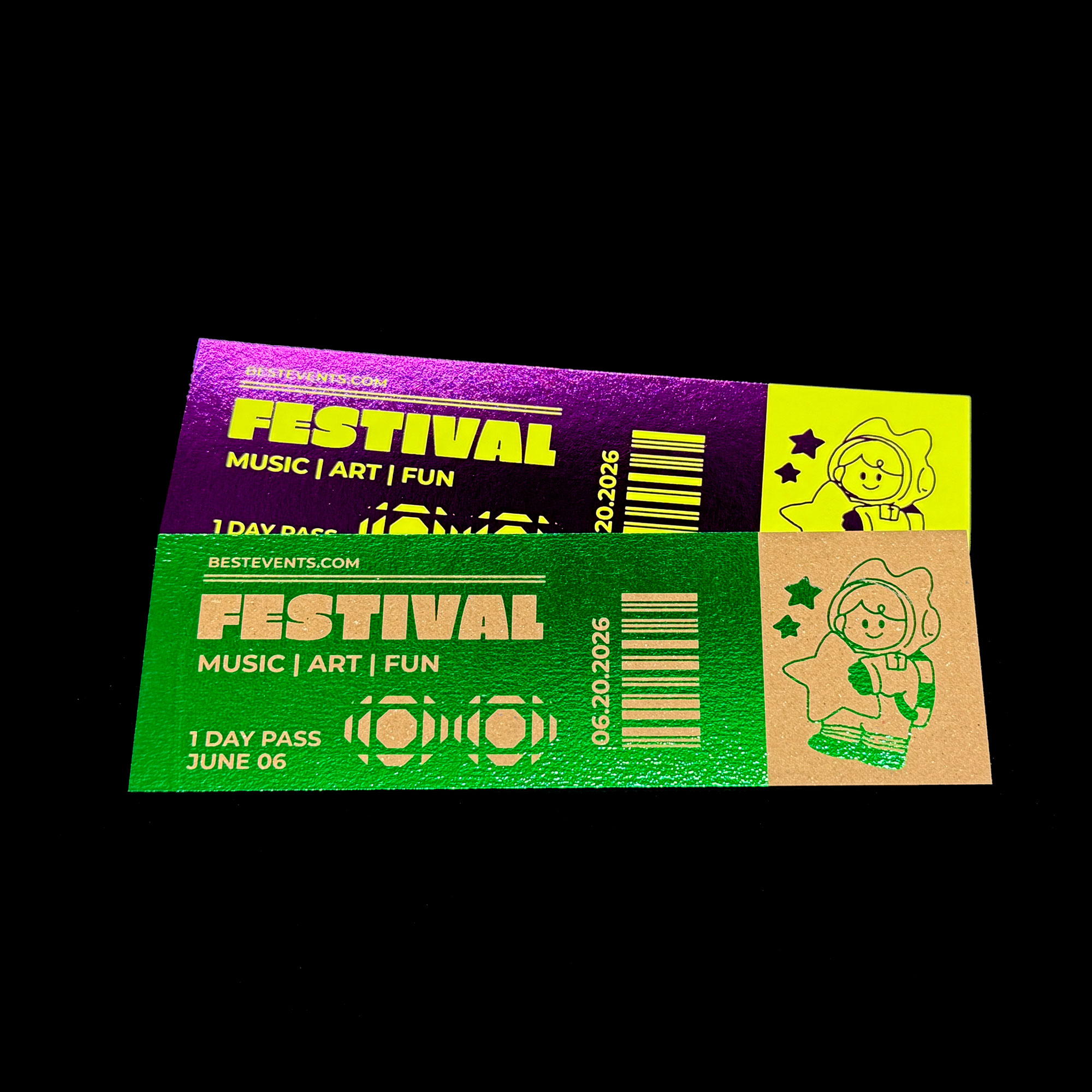 全面箔 しおり印刷