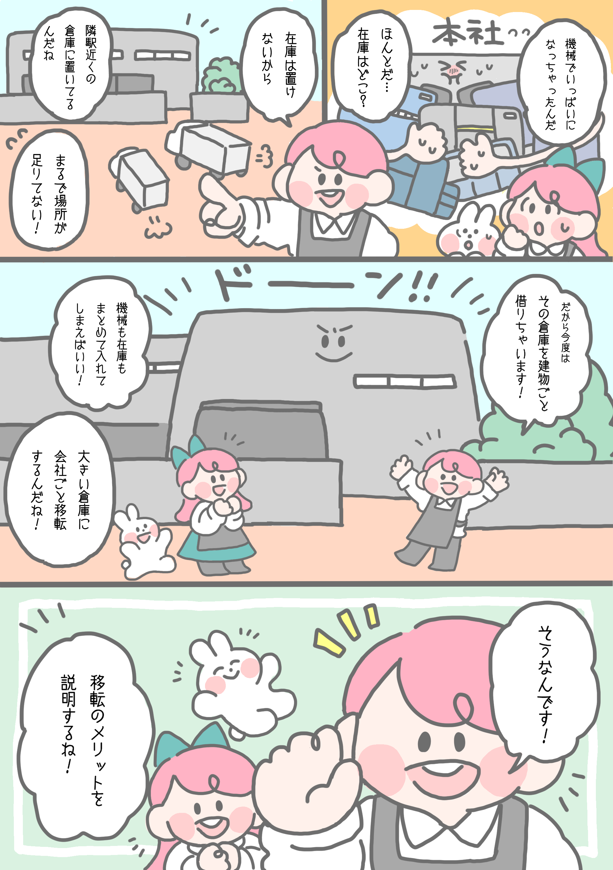 本社移転に関する漫画3